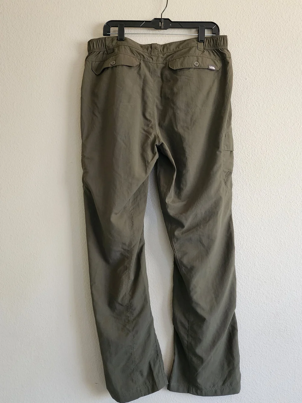 The North Face Mens Large Olive Green Stow Pocket Nylon Hiking Cargo Pants - Picture 9 of 12